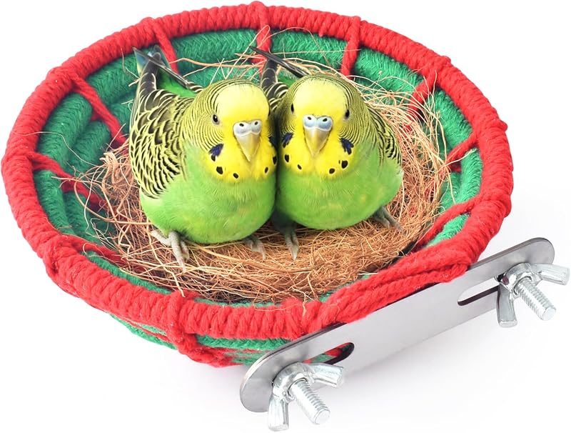 Ninho para Aves KATUMO de Corda de Algodão com Fibra Natural de Coco, PA00409, 13,5 cm