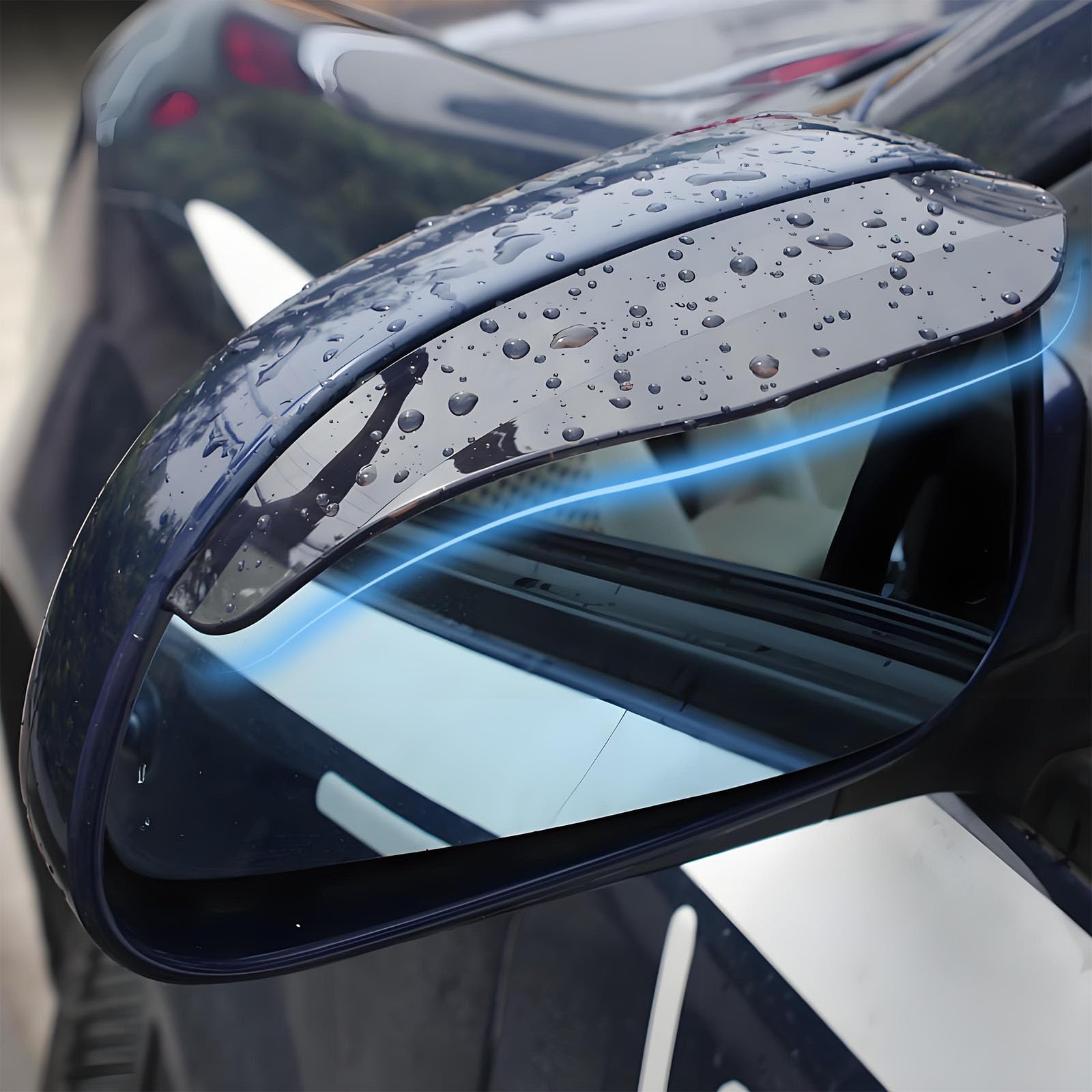 QIZUN Car Rearview Mirror Rain Guard for BMW iX3 (NA5) 2026 2027, 2 Pcs Side View Mirror Rain Eyebrow Visor Weather Shield for Safe Driving Exterior Accessories