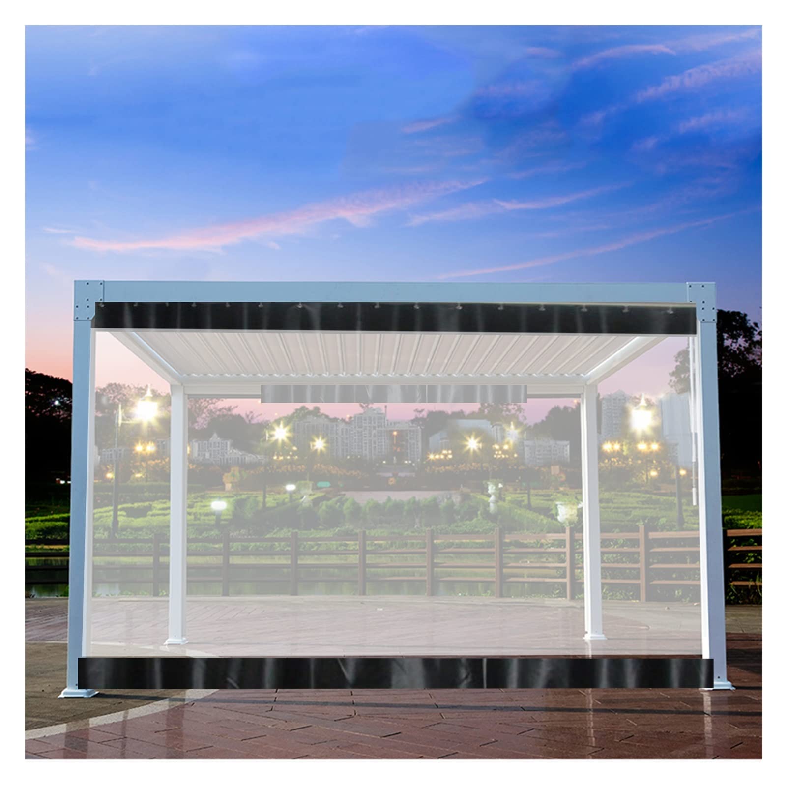 Tende per Esterno Tende per Gazebo Copertura per Piante in Serra Disegno A'asola Facile da Installare per Gazebo, Garage, Esterno (1.6x2.5m)