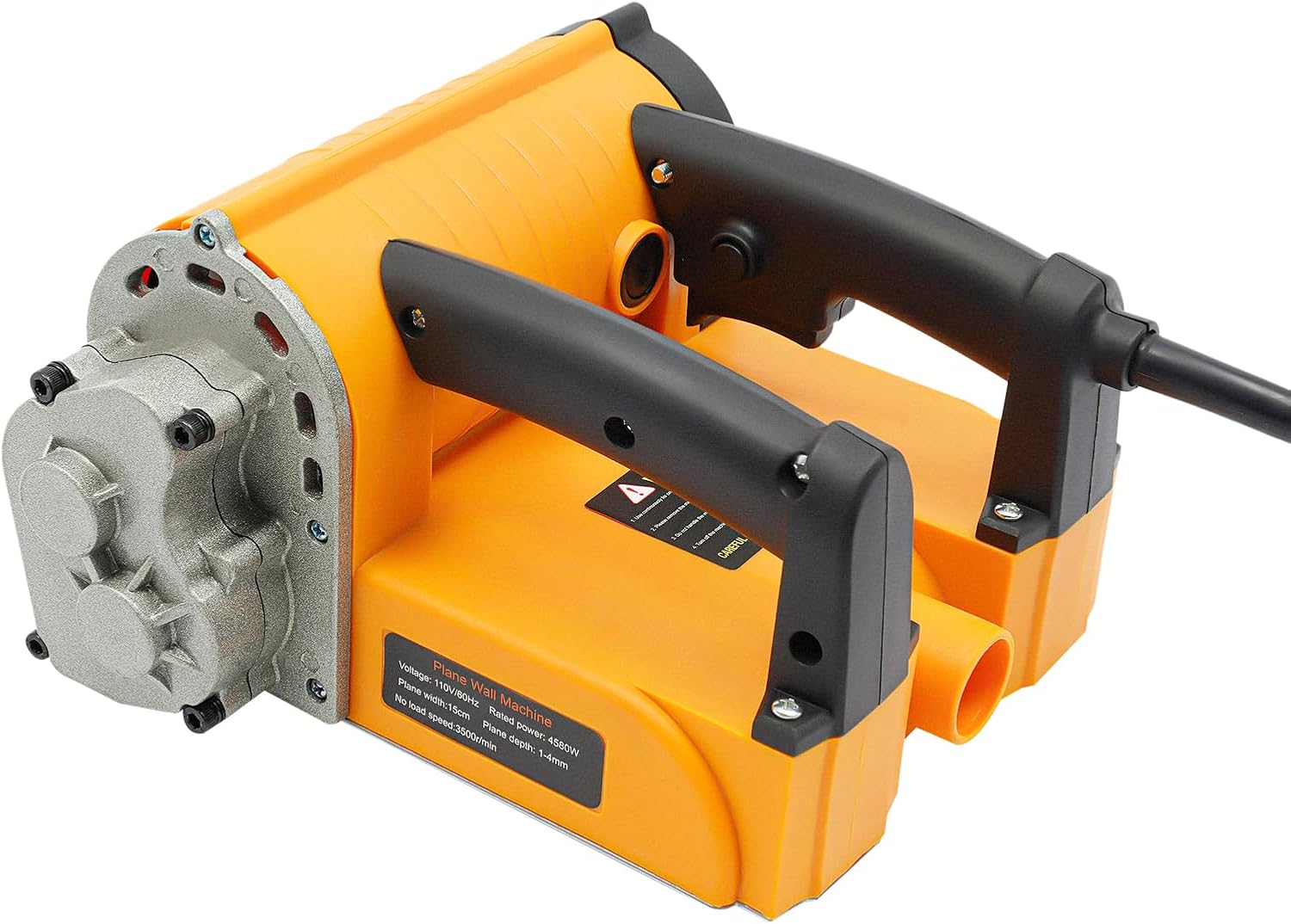 Electric Wall Planer, 4580W Portable Handheld Electric Power Shovel Wall Machine, 0.04-0.16 Inches Adjustable Planing Depth Handheld Power Wall Scraper for Indoor & Outdoor Walls