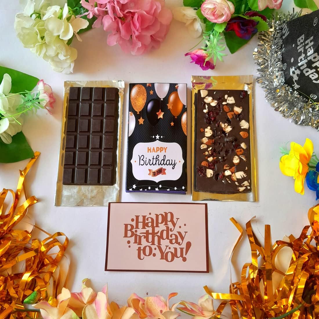 - Expelite Happy Birthday Gift |100 grams Chocolate Bar | Cranberry & Dry Fruits Almond Chocolate Flavour |With Birthday Greeting Card
