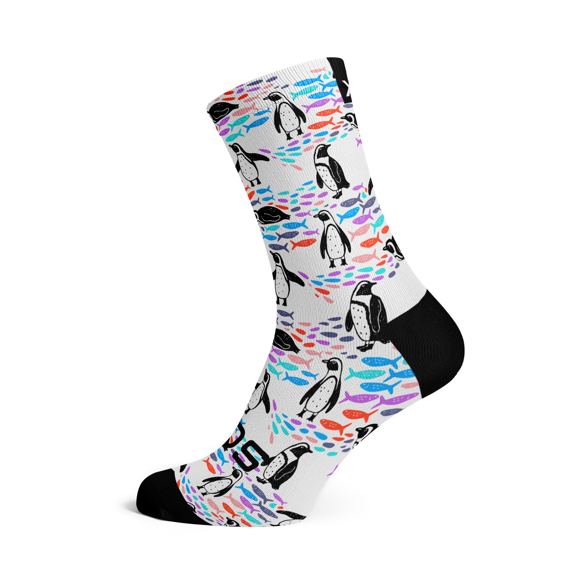 Sox Footwear Penguin Crew Socks, Multi-colour, 38-42