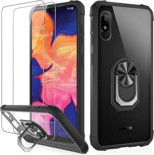 IKAZZ Galaxy A10e Case with Screen Protector,Samsung A10e Cover Crystal Clear Anti-Yellow Shock Absorption Acrylic Protect...