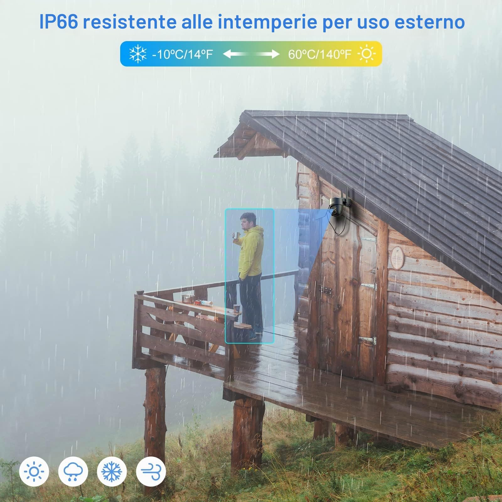 Xega 2 Pezzi Telecamera PTZ Solare 4G Esterno Con SIM Senza WiFi Senza Fili | 2K HD, Batteria, Rotazione 355°/90°, Visione Notturna, Rilevamento Movimento, Audio Bidirezionale, Abbonamento Obbligatorio