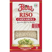 Flora Riso Carnaroli Premium Superfino Risotto Rice, Imported from Italy, 35.27 oz 1kg Gluten-Free, All Natural
