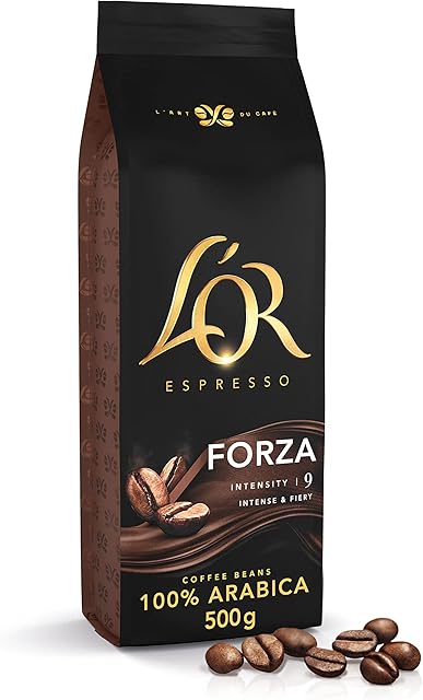 L'OR Espresso Forza Coffee Beans 500g Intensity 9