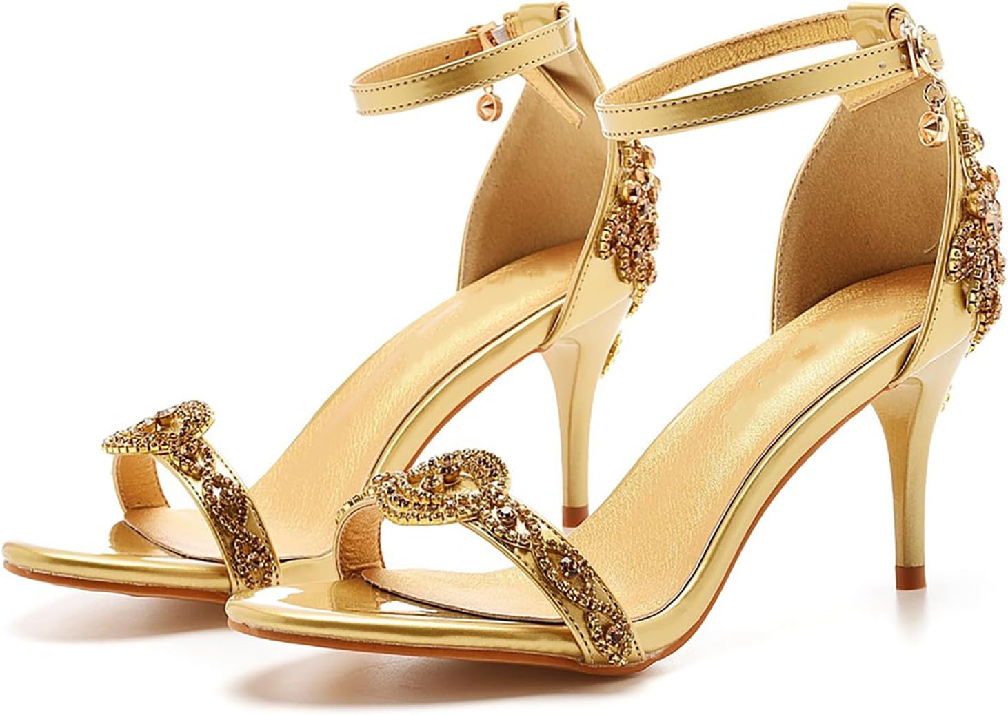 BEST BODY ゴールド ハイヒール 25 Amazon.com | ABJGHYUT 2.8'' Rhinestone Heeled Sandals