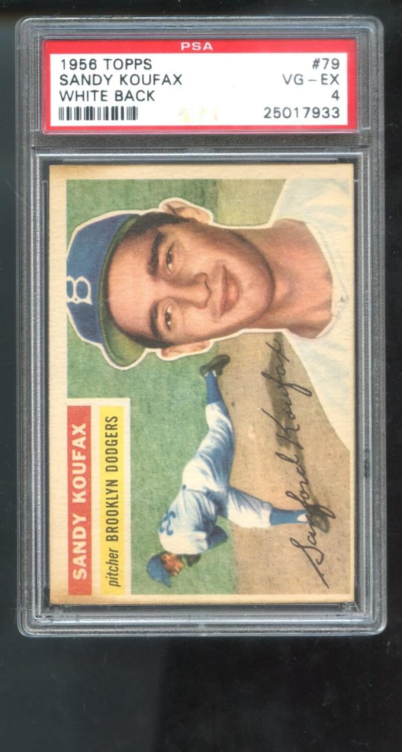 1956 Topps #79 Sandy Koufax PSA 4 Graded Baseball Card WB MLB Brooklyn Dodgers