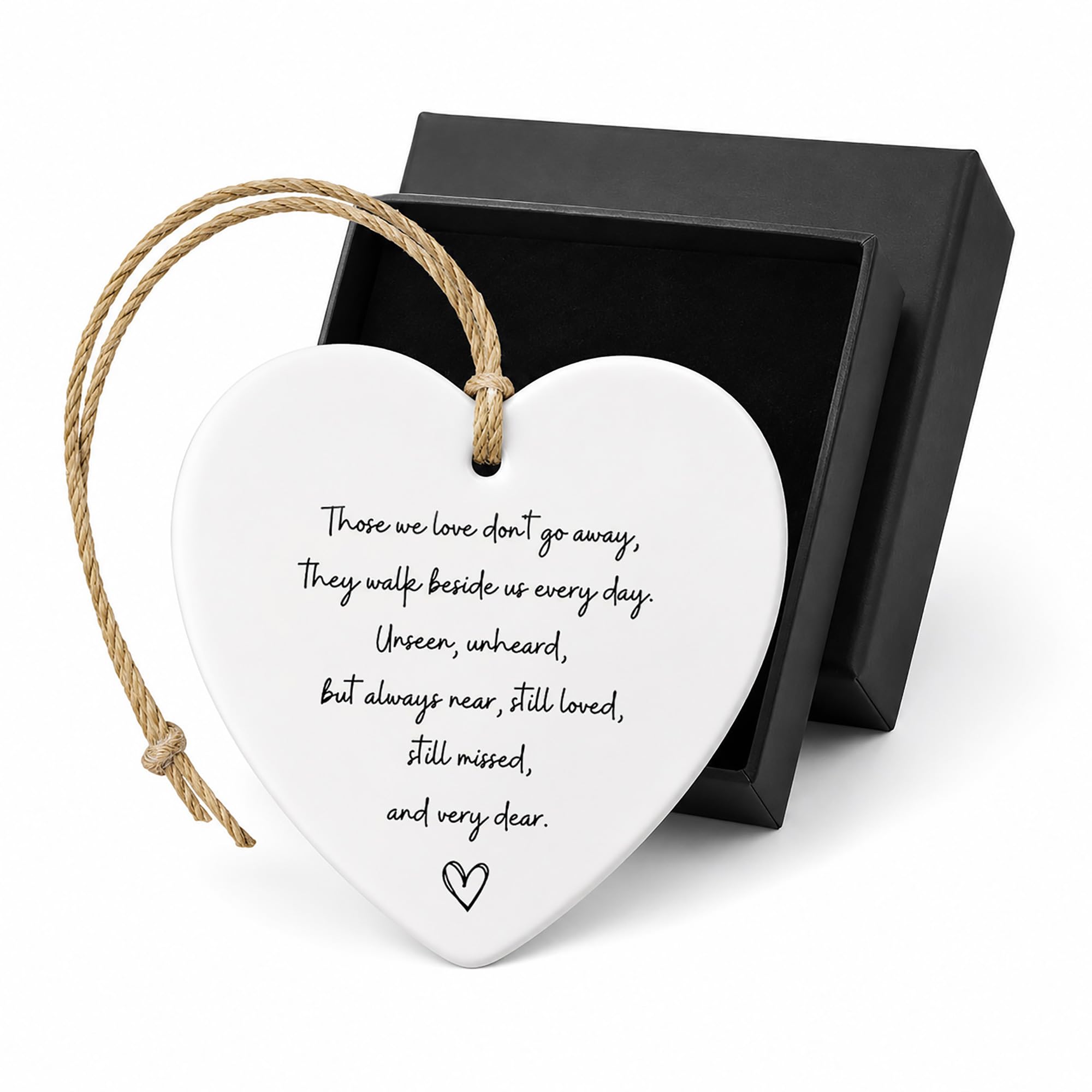 Sorry for Your Loss Bereavement Gift, Heart Keepsake with Black Box