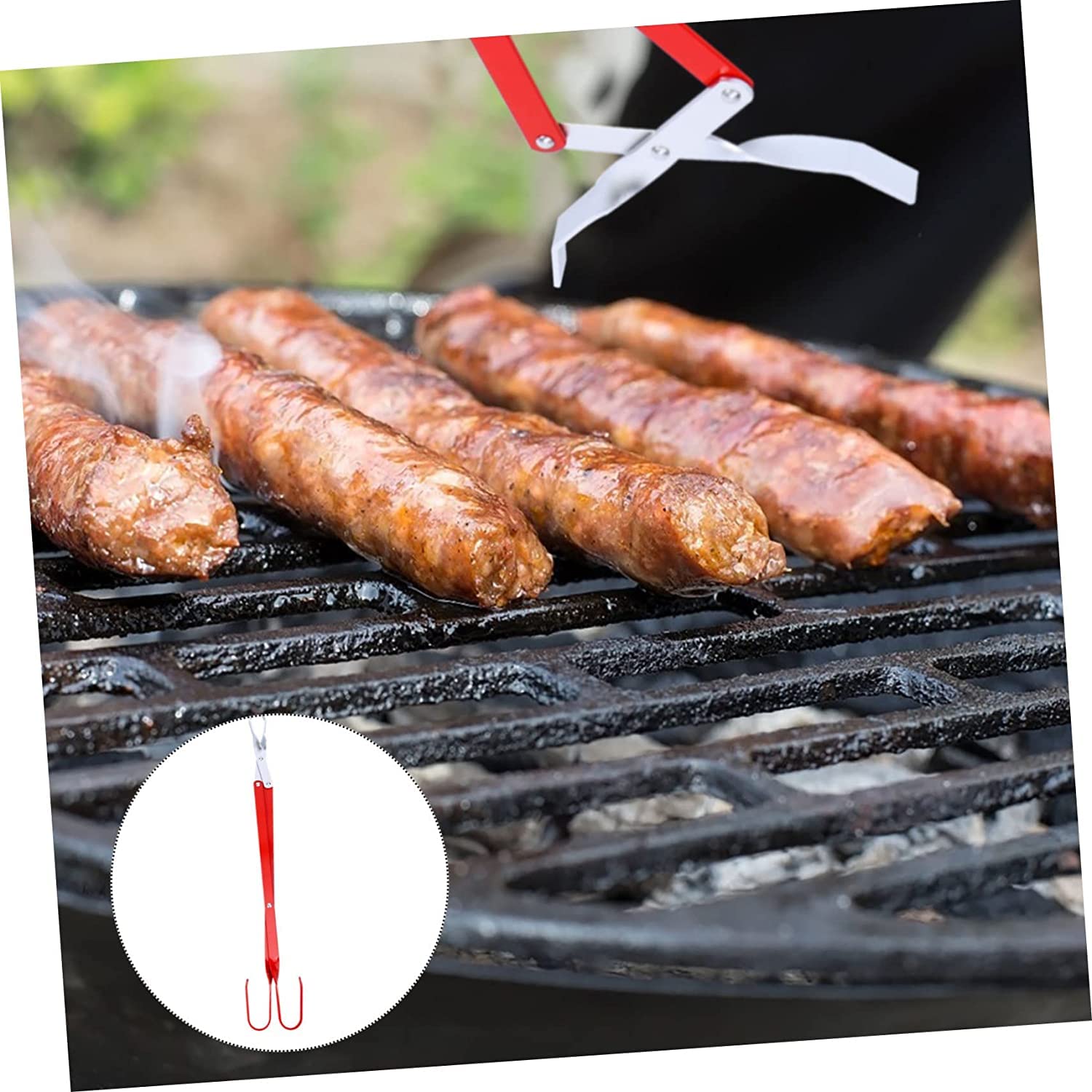 2 Pinzas para Asar, de Acero Inoxidable, para Barbacoa, con Cierre de Seguridad para Alimentos, para Cocina, Tijeras, alicates, Pinza para Pan y Barbacoa.