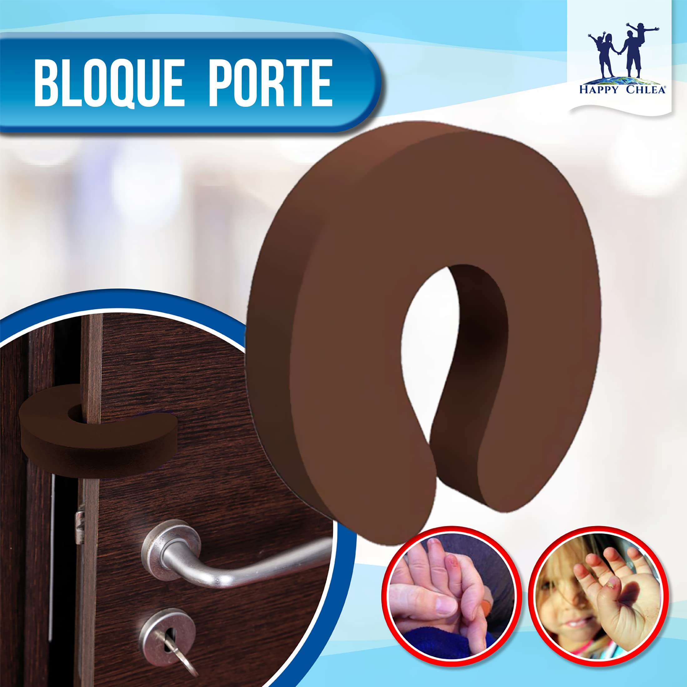 HAPPY CHLEA ® Protège-Angles Et Rebords Pour Bébé | Kit Sécurité Enfant 6,4m | Bloque-Porte Et Tiroirs Inclus
