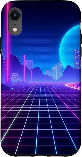 Miniatura 24 de Funda de arte para iPhone 16 Pro Vaporwave Synthwave Retrowave de los años 80 y 90