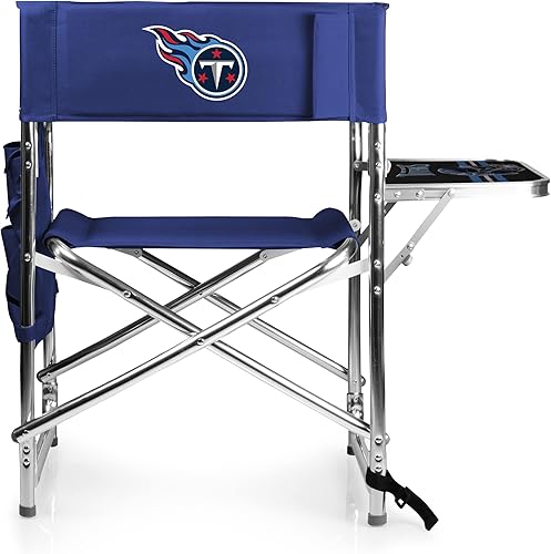 Miniatura 112 de PICNIC TIME NFL Unisex-Adult NFL Sports Chair with Side Table, Beach Chair, Camp Chair for Adults Negro