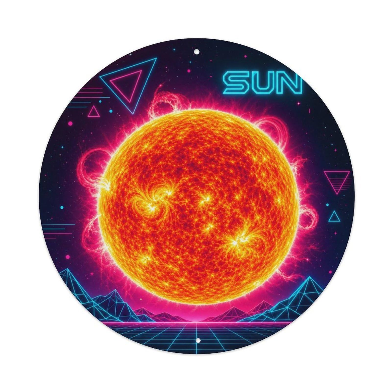 Celestial Sun Solar Orbit Starscape Retro Space Metal Tin Sign