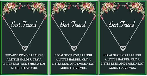 Your Always Charm Friendship Necklaces for 2 Women Matching BFF Necklace Set wit