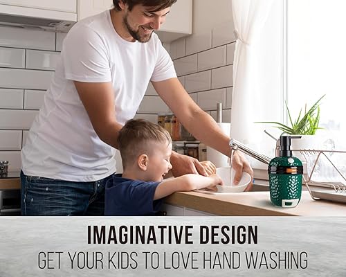 Miniatura 5 de GriAddict SoapEGG, el adorno de huevo verde LXL de BGE, accesorios para parrilla de carbón BGE, bonita botella de cerámica con bomba a prueba de