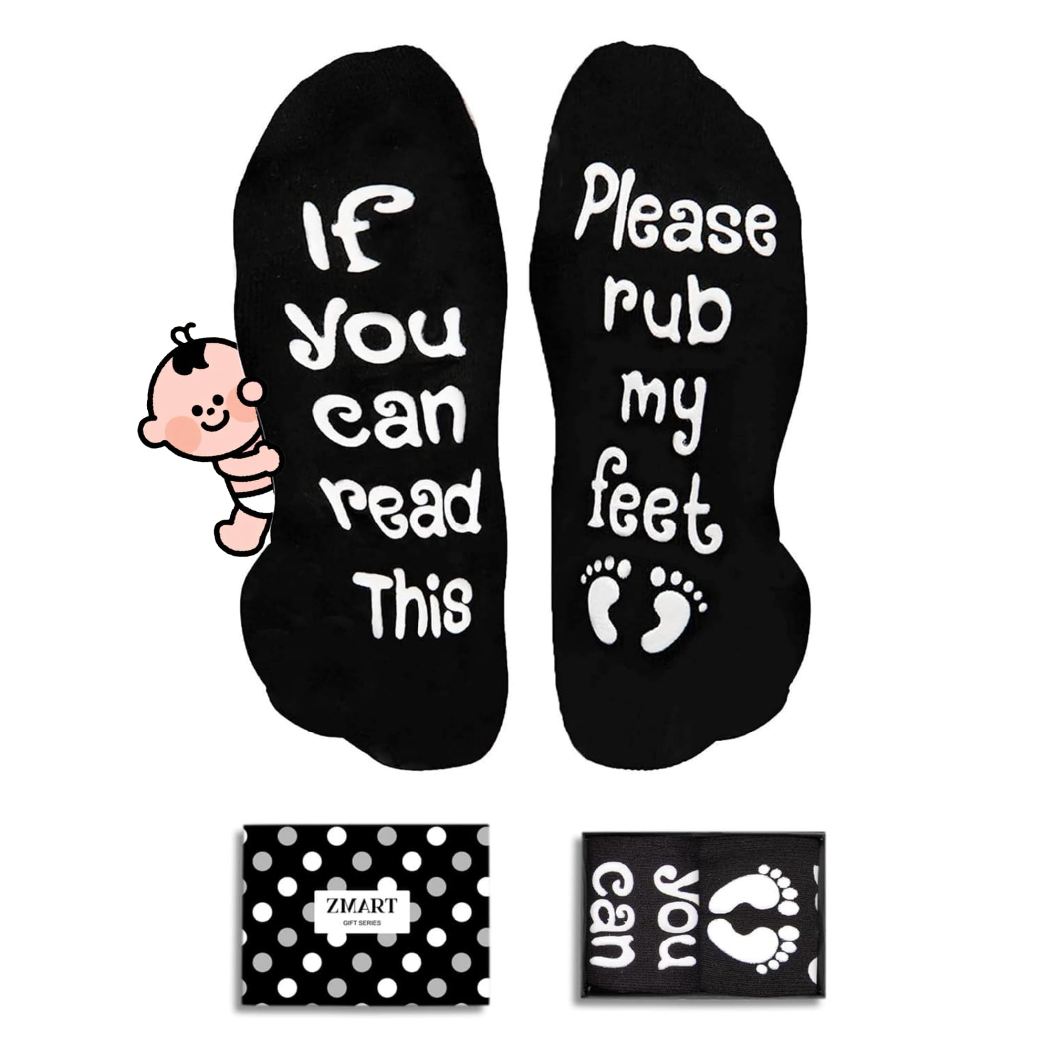 Zmart Pregnancy Socks for Expecting Mom - Pregnant Women Socks, IVF Gifts on Mother's Day