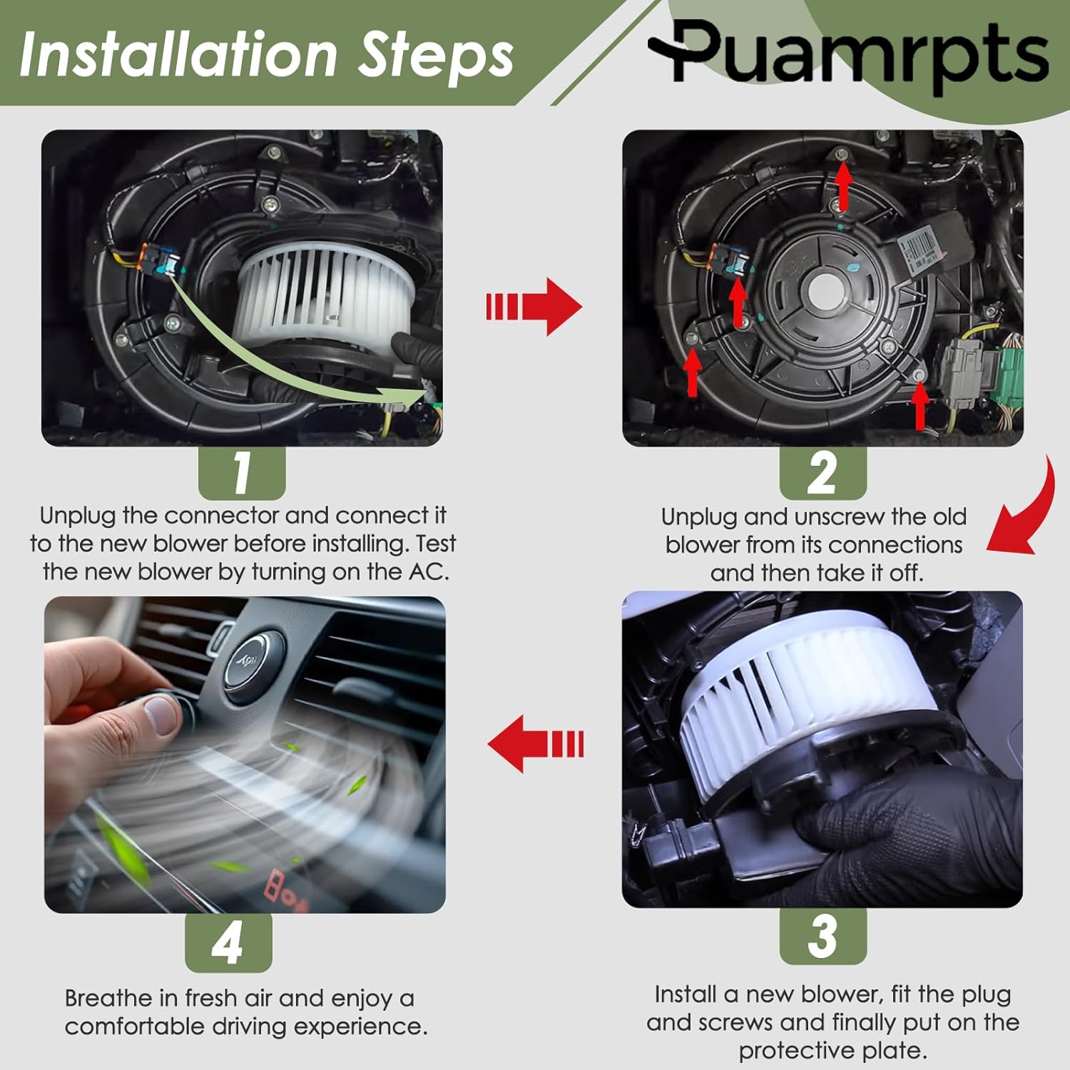 AC Heater Blower Motor Compatible with Toyota Vehicles - RAV4 2006-2012 Limited, RAV4 2013-2018 with ATC, Corolla iM 2017-2018 - Replace# 700214