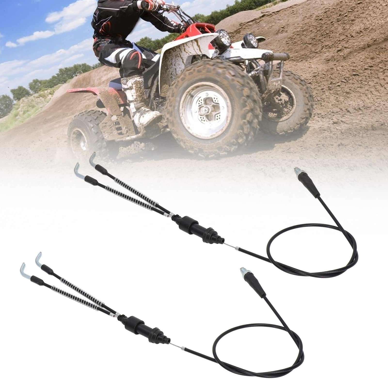 Jeu De Câbles D'Accélérateur Métal Noir Pour Banshee 350 YFZ350 1987-2006