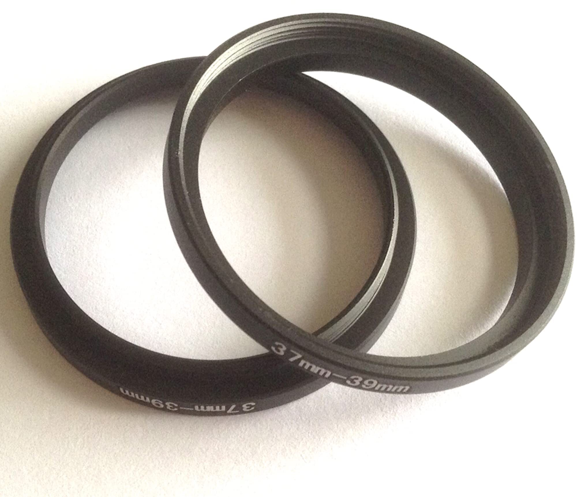 2x Video Camera Lens Connector Adapter Size 37-39mm Step Up Rings 37mm To 39mm Filter Conversion Connect-ing Screws Focus Digital Photo Film Attachment Fix-Ing Photograph Parts Accessories