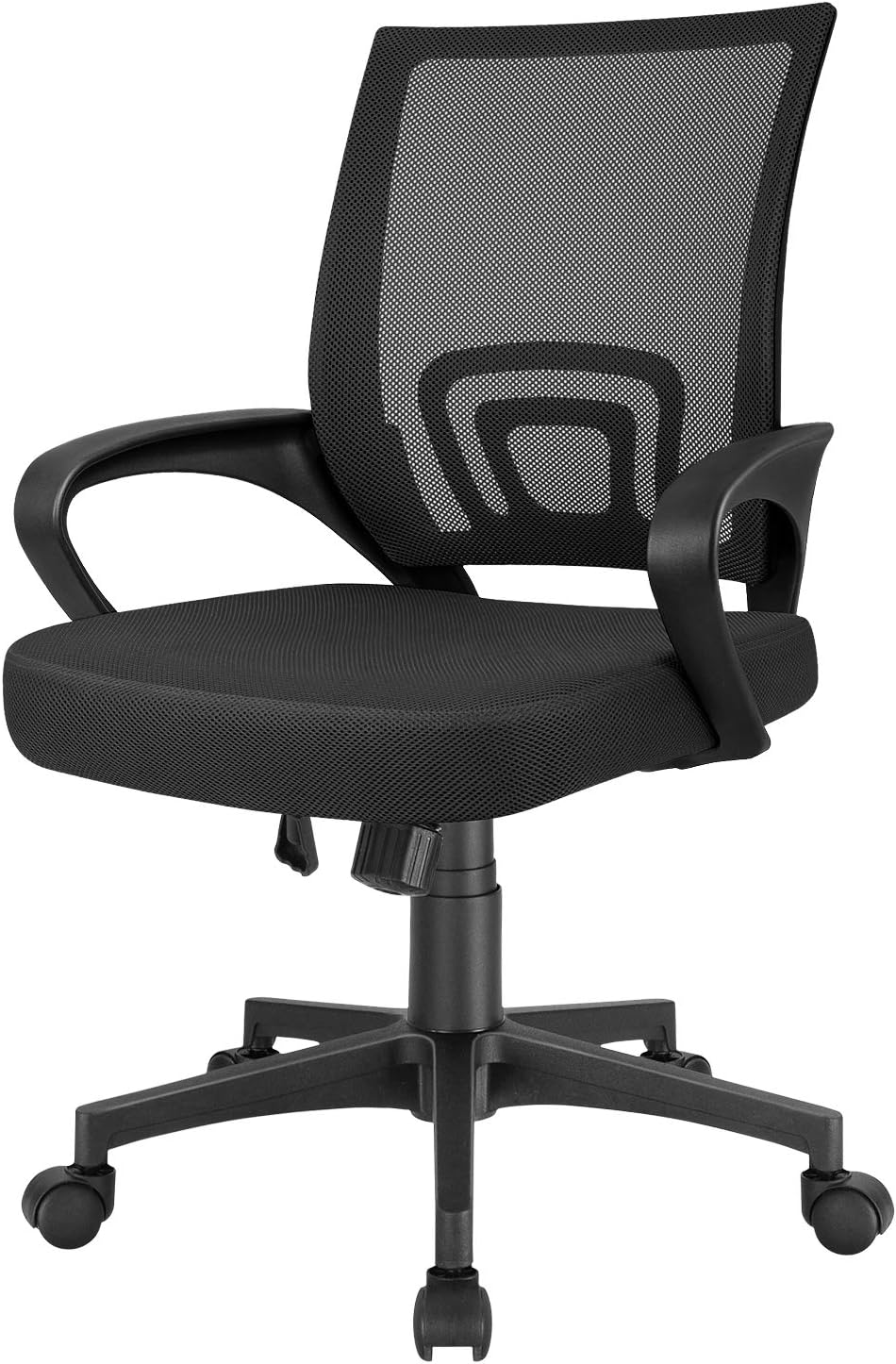 FurmaxMesh Computer Desk Swivel Ergonomic Lumbar Support Home Office Task Chair, Black
