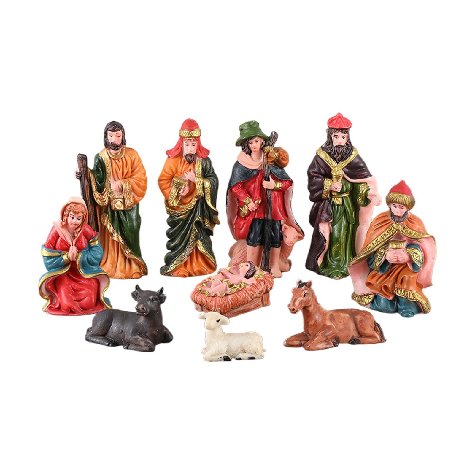Crèche de Noël pour cheminée et rebord de fenêtre festive