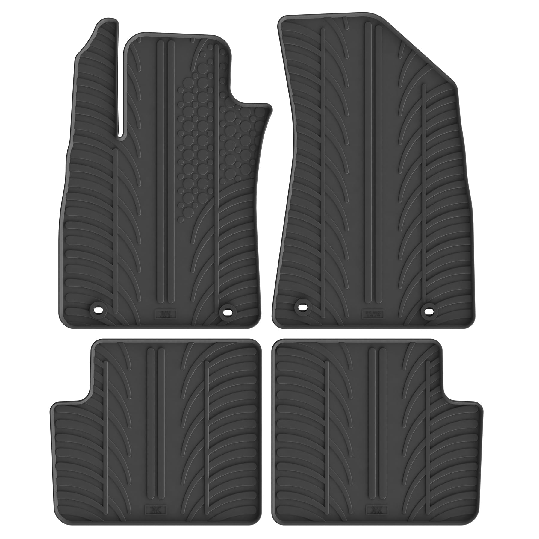 Gledring Rubber Mats Set Compatible with MG ZS 2017 Onwards Excl. EV (Automatic) (T Profile 4-Piece)