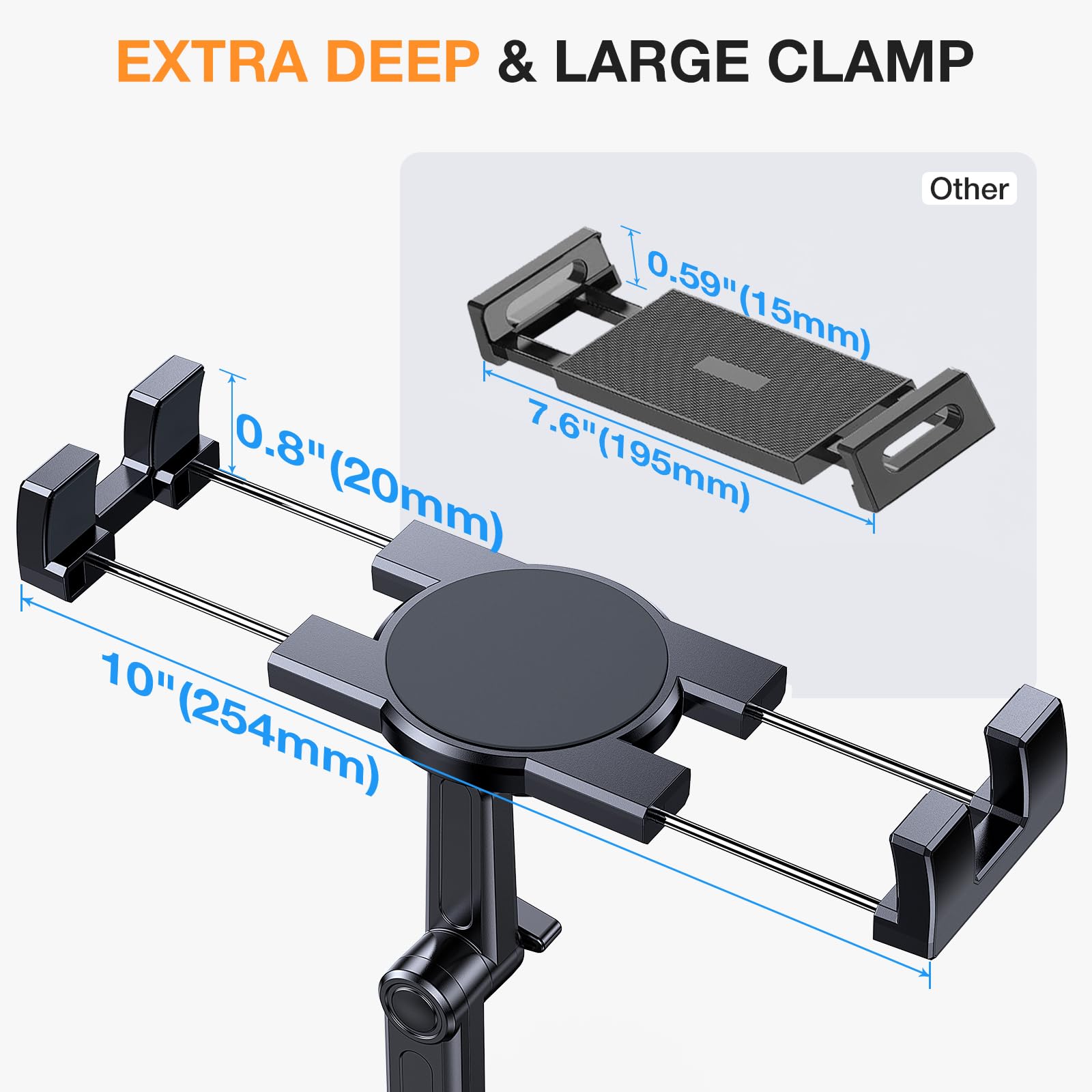 Coolpow Supporto Tablet per Auto con Portabicchieri Braccio Regolabile per iPad Pro Air Mini Samsung Galaxy Tab Kindle Fire Switch iPhone 6-12.9"