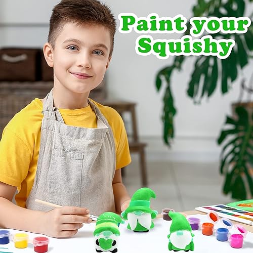 Miniatura 4 de JOINBO Gnomos para el día de San Valentín juguetes esponjosos de levantamiento lento pintura tus propios gnomos kit de juguetes esponjosos kit de