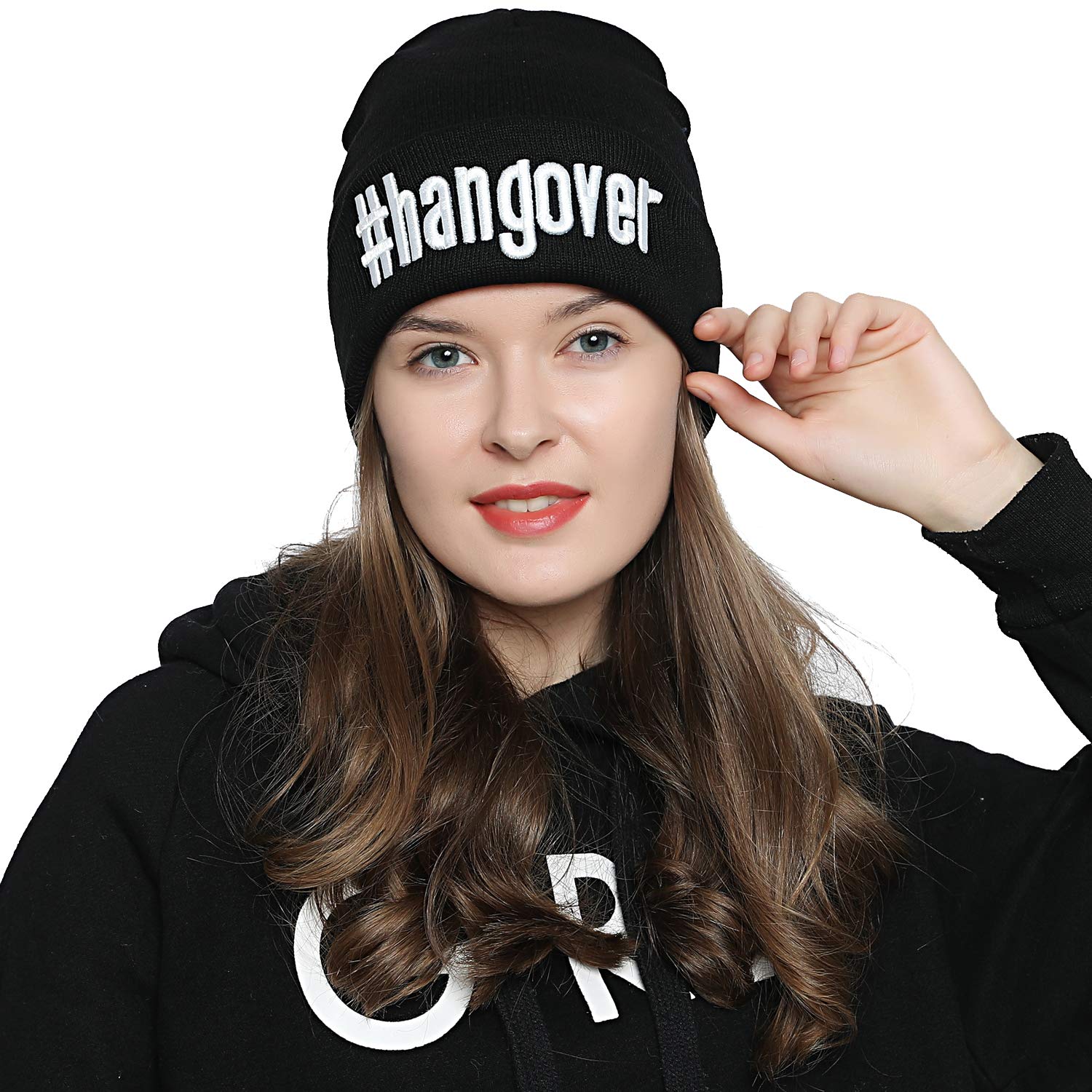 DonDon Mütze Damen Beanie Statement Wintermütze