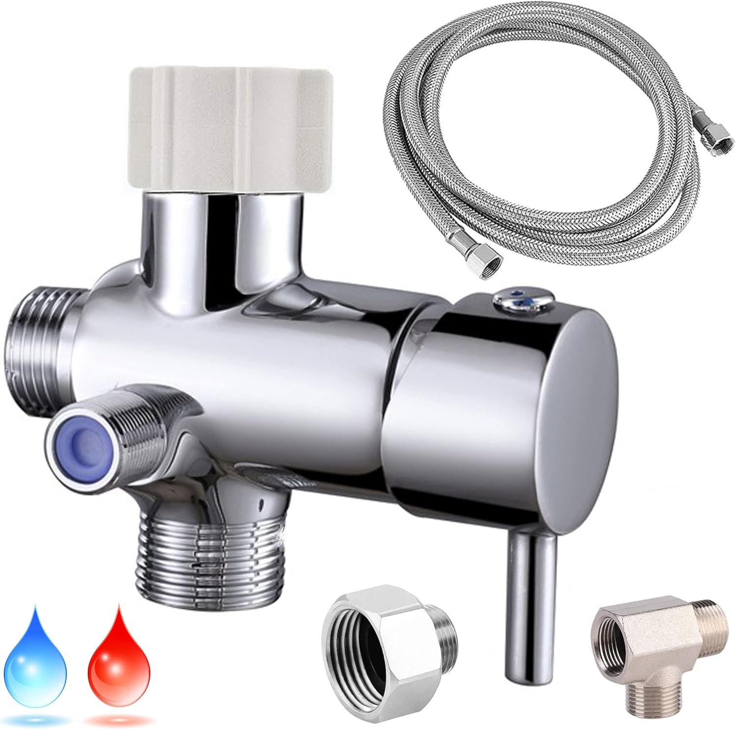 Hot and Cold Bidet Mixing Valve Kit, Universal Upgrade for New or