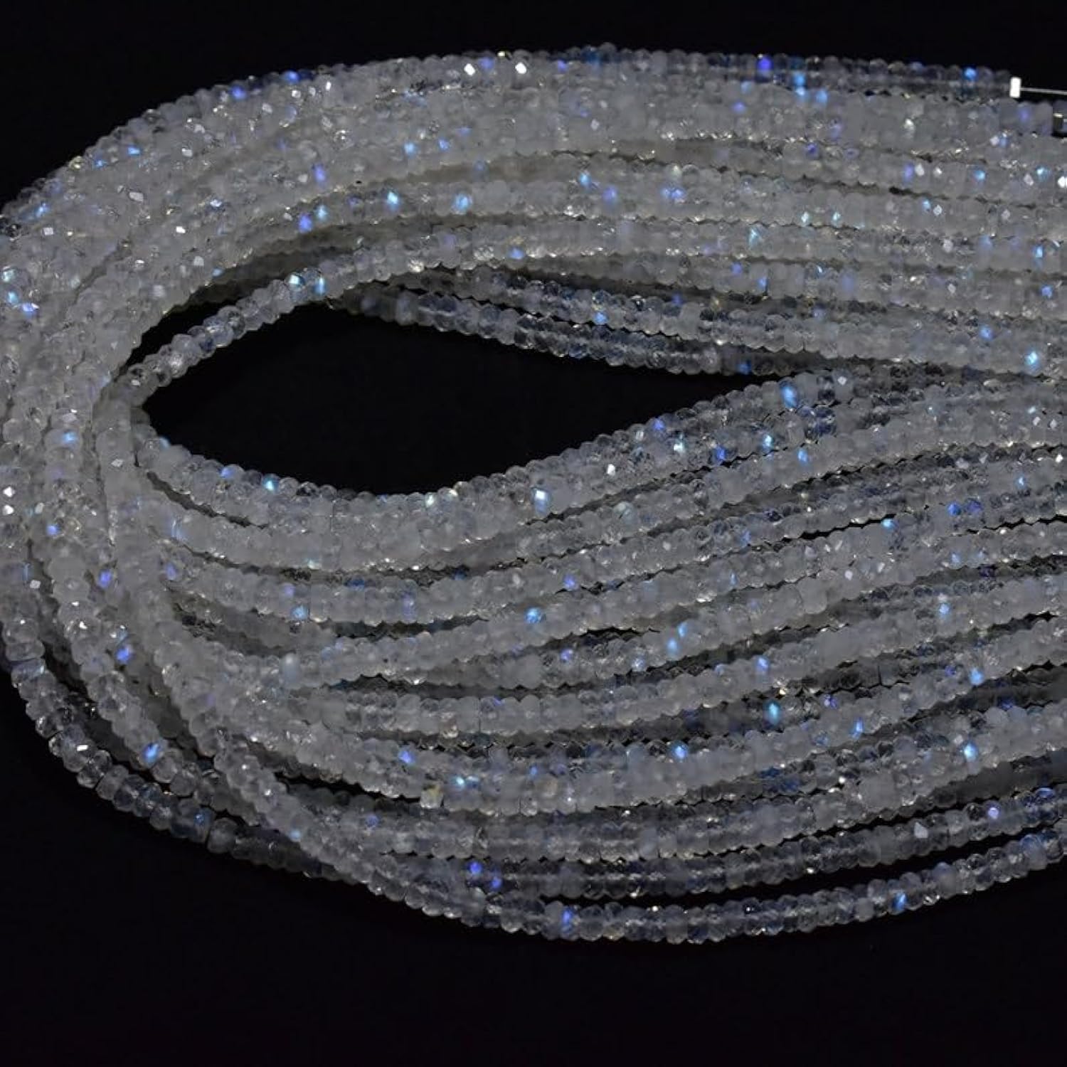 Pierre de lune naturelle pour bracelet fin sans perles ternes
