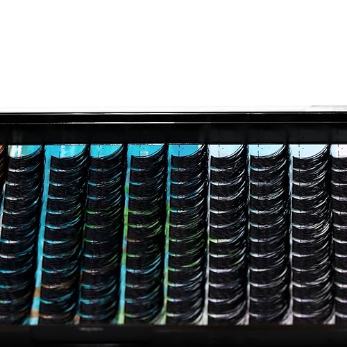 Miniatura 6 de 120 pestañas postizas individuales disponibles de 0.314 a 0.78 pulgadas, hechas a mano, rizo D, tallo ancho, aspecto dramático, volumen de pestañas,