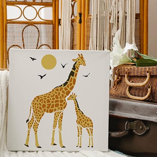 Miniatura 7 de FINGERINSPIRE 2 plantillas de jirafas en capas, 11.7 x 8.3 pulgadas, plástico, tropical