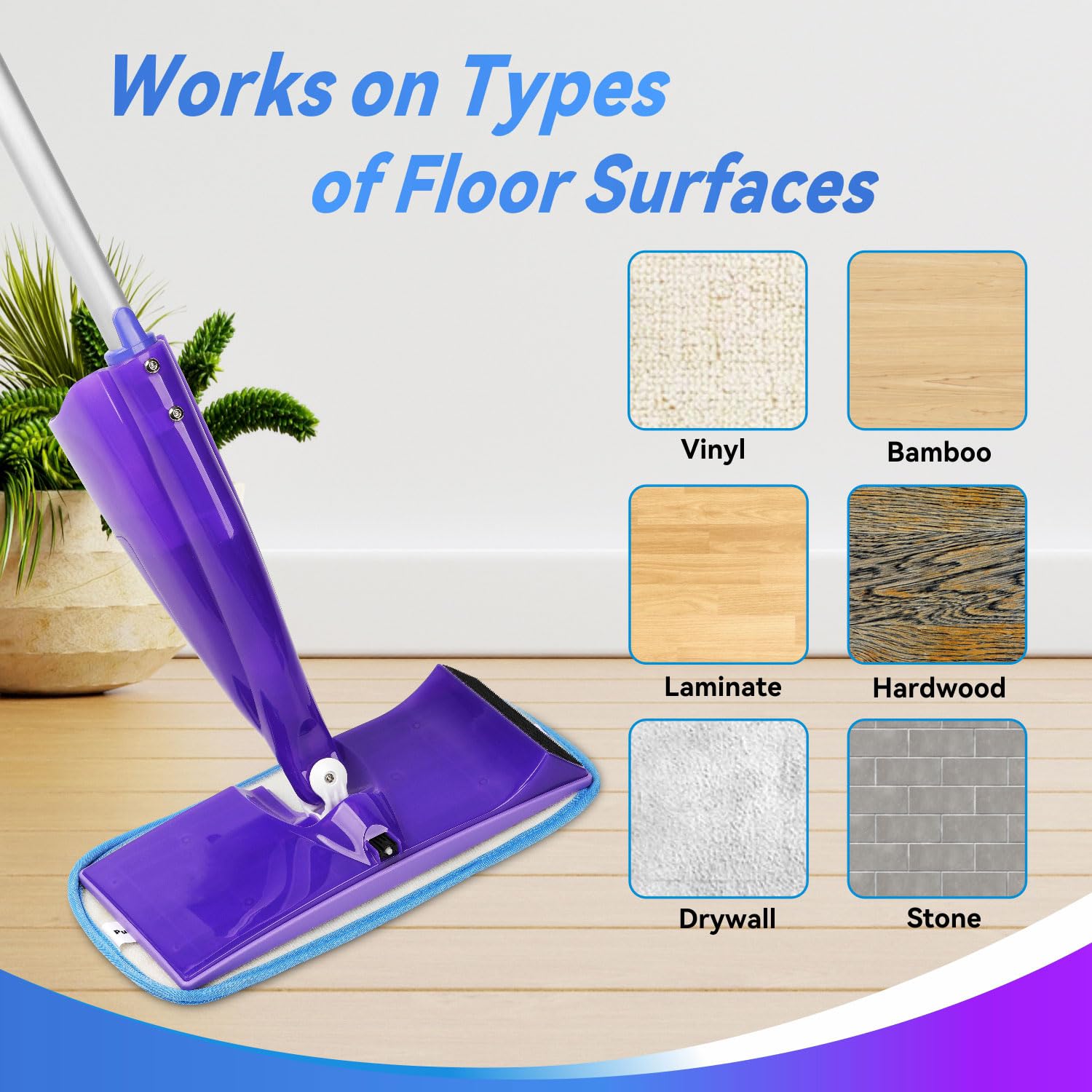 Paquete De 6 Almohadillas Reutilizables Para Trapeador Compatibles Con Swiffer WetJet De Microfibra Repuestos Para Limpieza De Suelos De Madera