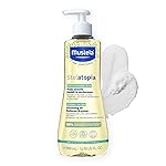 Mustela Stelatopia Eczema-Prone Skin Cleansing Oil - Baby Body Wash with Natural Avocado & Sunflower Oil - Family Skin Care Essentials - EWG Verified - Fragrance-Free & Tear Free - 16.9 fl. oz.