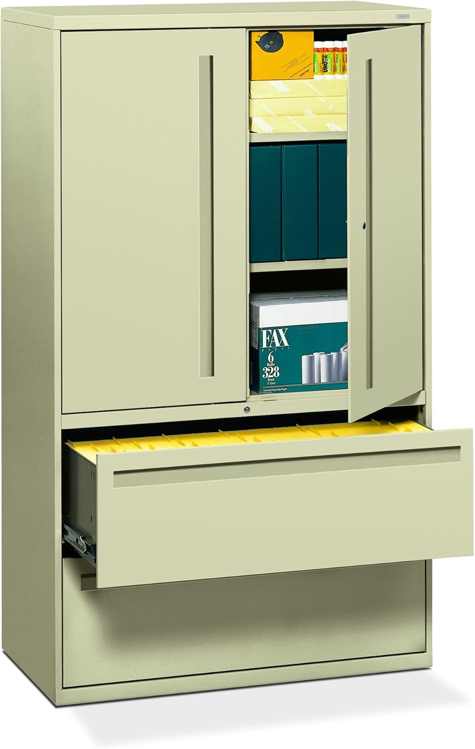 HON 2-Drawer with 3 Shelves Office Filing Cabinet - Brigade 700 Series Lateral File Cabinet, 36" Wide, Black (H795LS) : Office Products