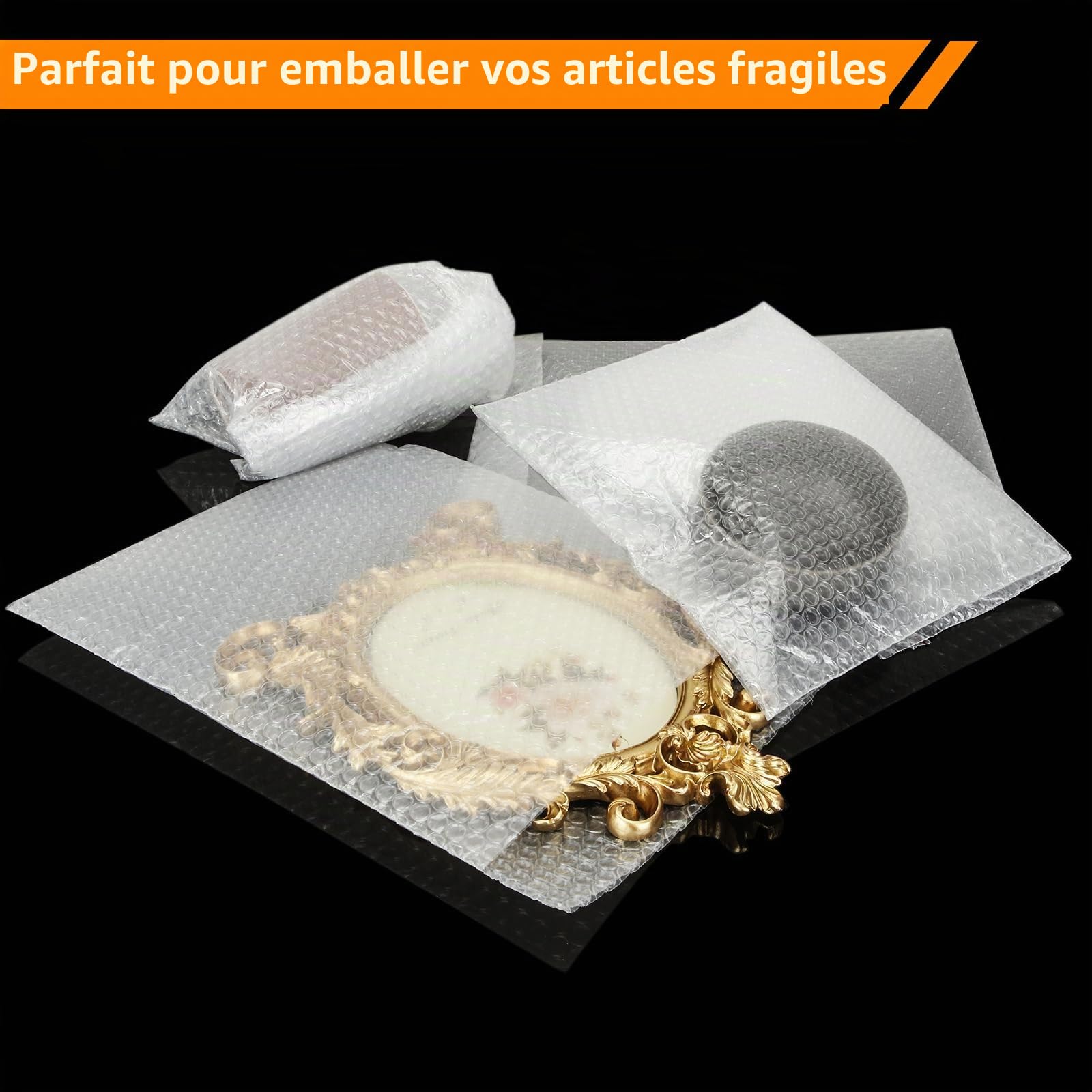 CYEER 100 Sachets de Papier Bulle 20x30cm, Pochettes de Protection Anti-Choc et Souples pour Expédition, Déménagement et Emballage d'Objets Fragiles, Tablettes, Livres et Cadres
