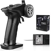 Vista 1 de GoolRC Transmisor y receptor RC GA-4H-TX, transmisor de control remoto de 2.4 GHz con receptor de 4 canales Combo para 1/8 1/10 1/16 1/32 RC coche