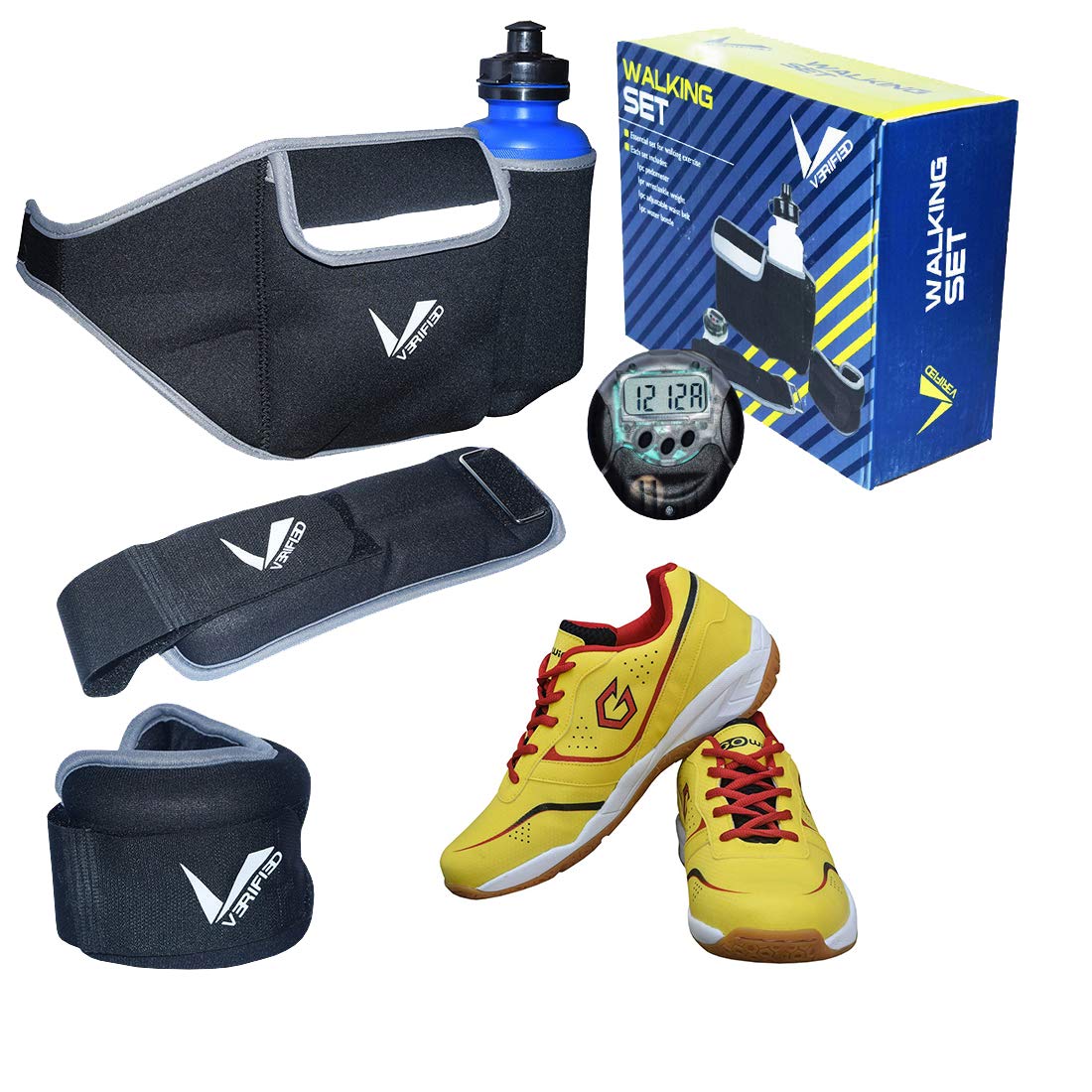 Badminton Shoe Smash Yellow Size-4 with Verified Walking Set-image-19