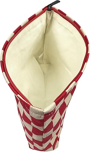 Miniatura 8 de Bolsa de maquillaje para mujeres, bolsa de cosméticos de pana con diseño estético, bolsa de mano para damas, estuche para lápices para niñas, lindo