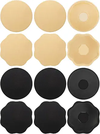 4 Pairs Silicone Reusable Tanning Nipple Covers for Women, Waterproof, Self-Adhesive, Invisible