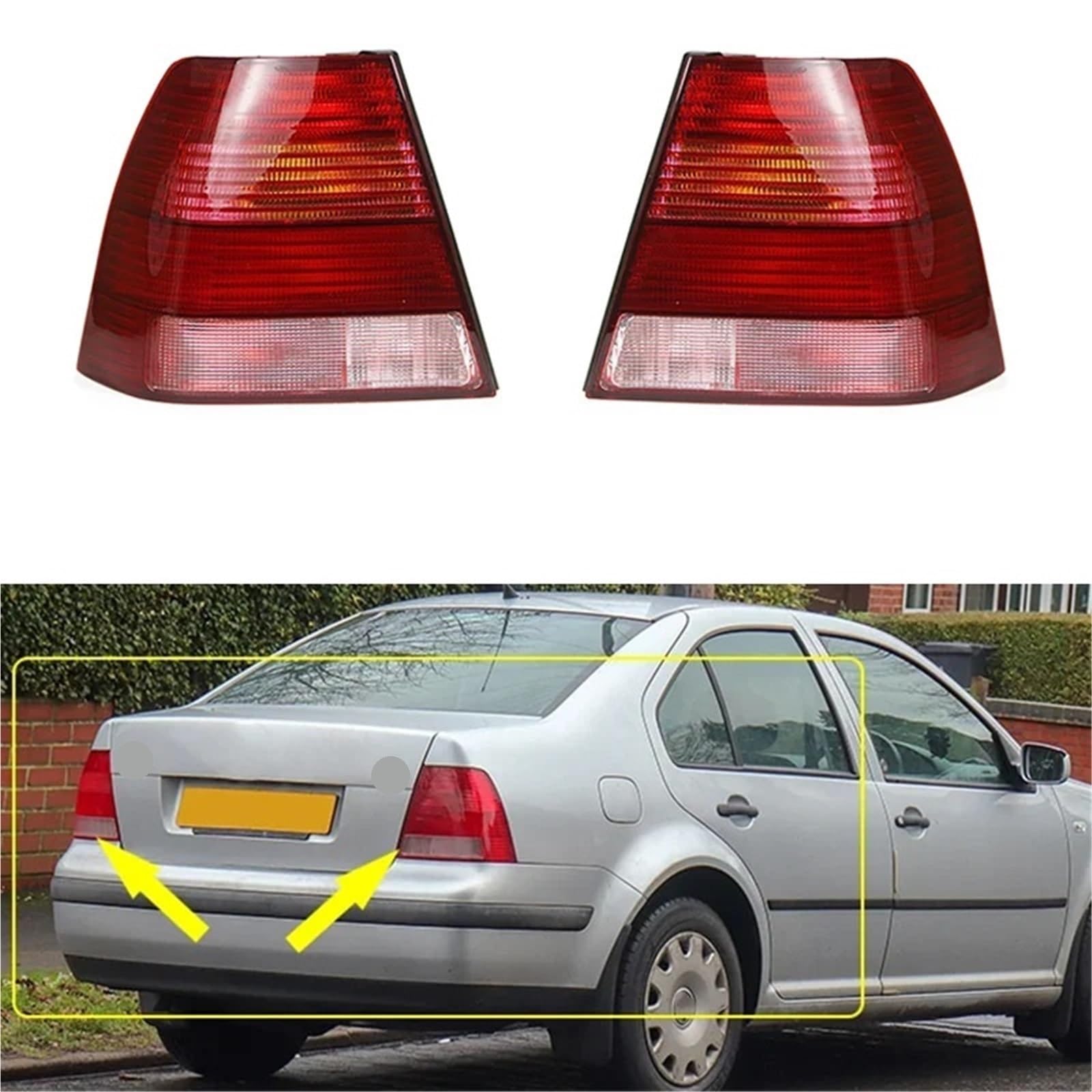 Generisch Rückleuchten für Autos 1Pc Rücklicht Montage Für Volkswagen 1999-2005 Hinten Rücklicht Warnung Licht Rückfahr Licht 1J5945095AA(1Pc Left)