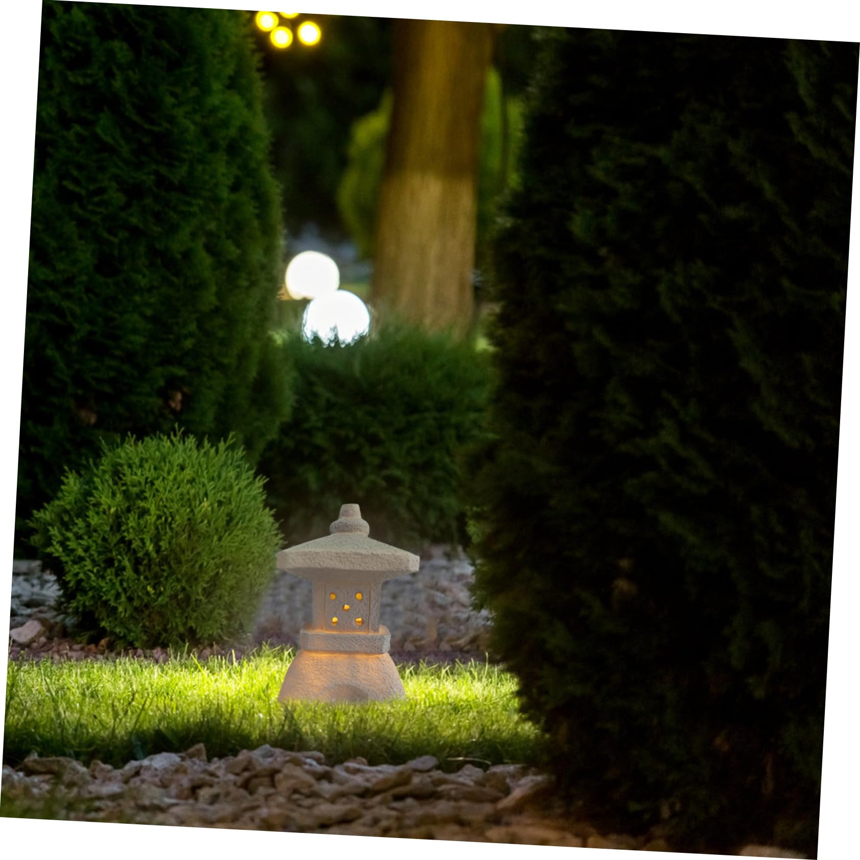 Lanterna Solare da Esterno in Resina, Ornamento Cortile