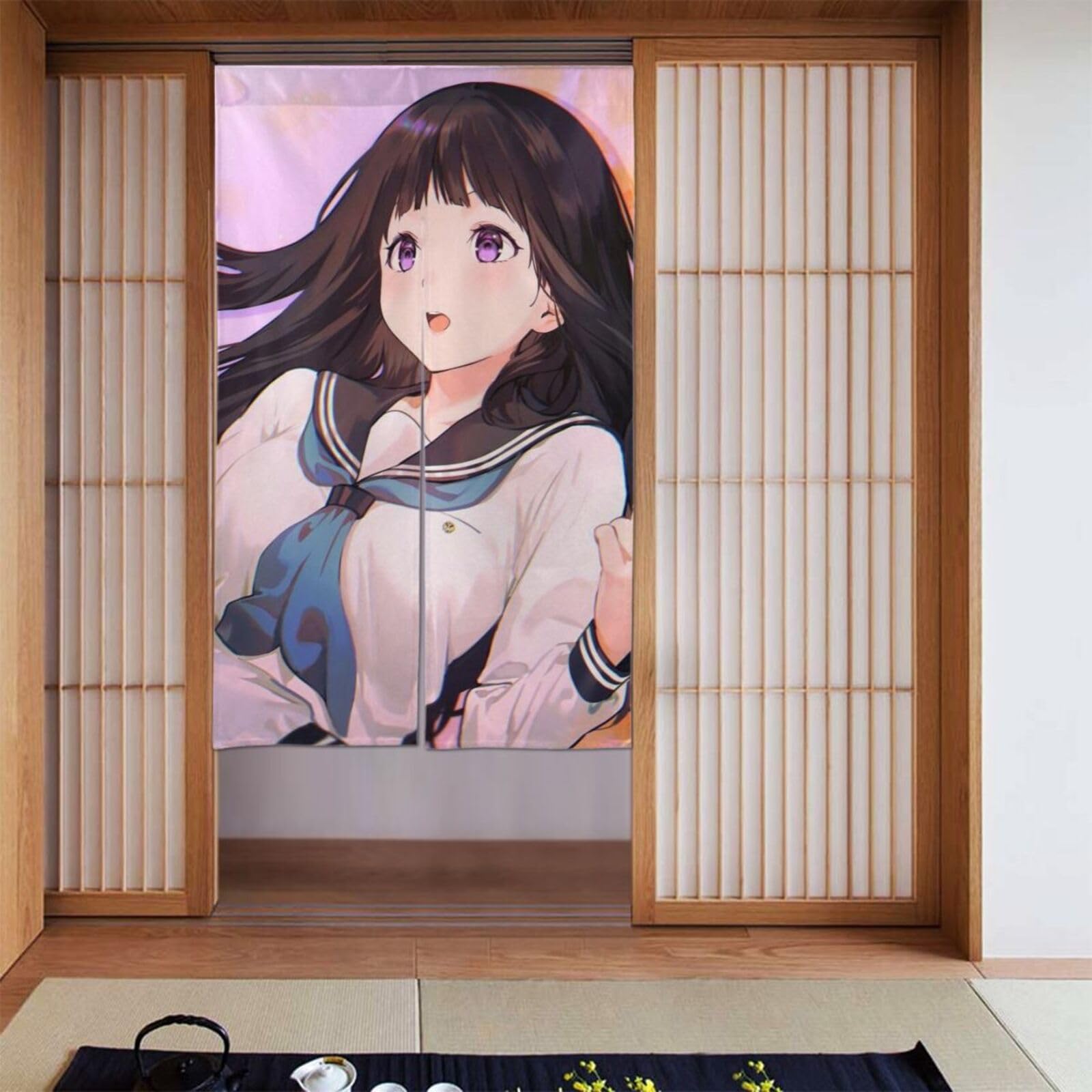 Amazon.co.jp: のれん 暖簾 カーテン 氷菓 折木 奉太郎 千反田 える