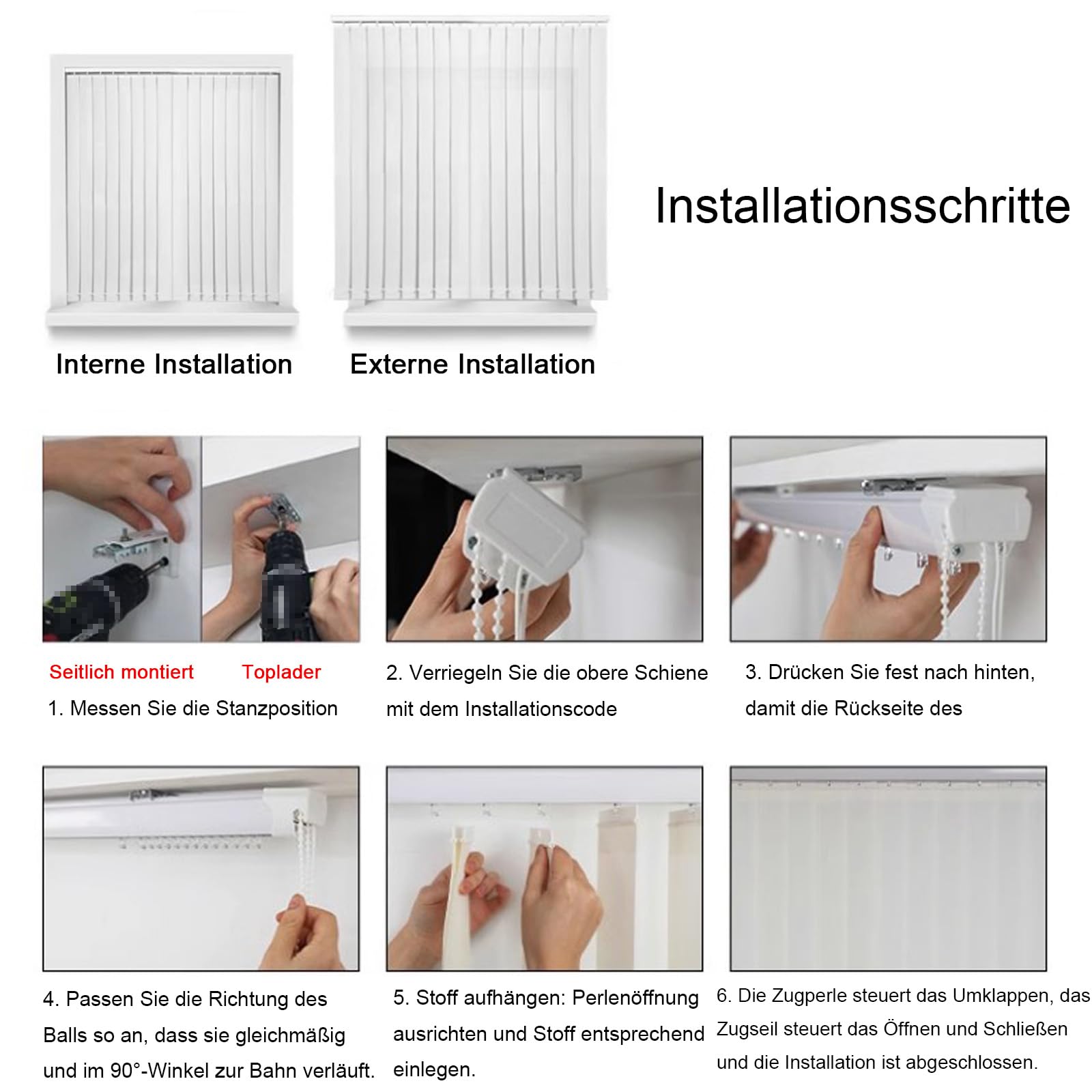 Lamellenvorhang Verdunkelungsjalousie,Raumverdunkelnd Komplettset Vertikaljalousie,in 7 Farben und vielen Grössen,98mm Lamellen,Schiebevorhang,Breite×Höhe (200cm x 220cm,Light Green)