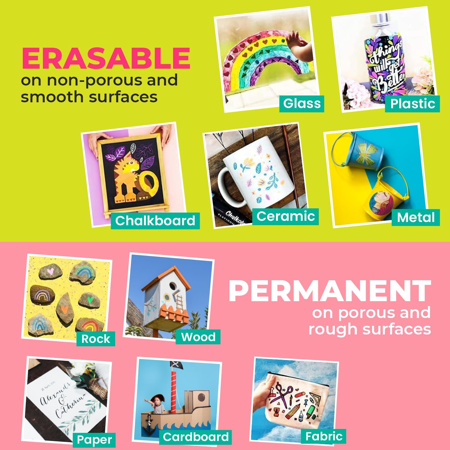 Chalkola Dual Tip Liquid Chalk Markers for Blackboard (10 Vintage Colors, 1mm+5mm Fine, Bold) - Pastel Dry Erase Marker Pens for Chalkboards Signs, Car Windows, Glass - Erasable Chalkboard Markers - Image 6