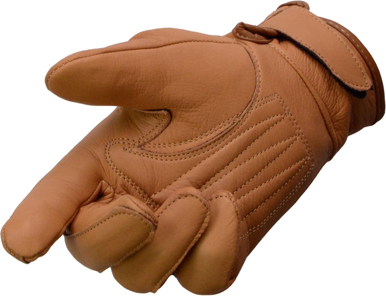 Milwaukee Leather Ladies Leather Riding Gloves w/Padded Palm, Rivet Detailing MG7760
