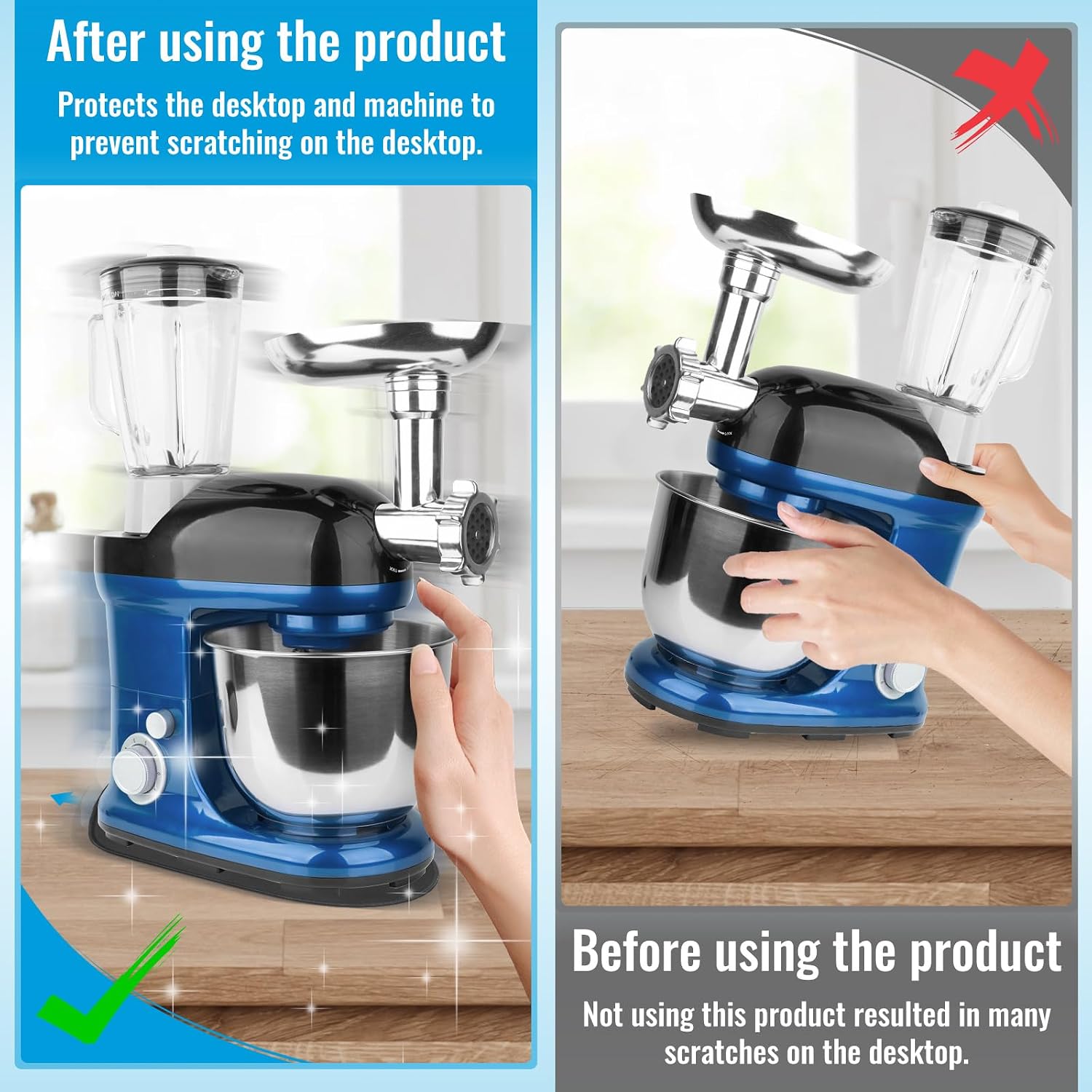 Sliding Mat compatible with KitchenAid Mixer, Mobile Pad for 4.5-5 Quart Tilt Stand Mixer