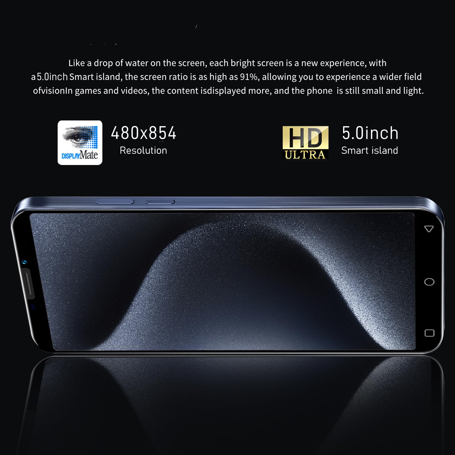 McMgc 3G Teléfono Barato, Pantalla IPS de 5.0 Pulgadas, 16GB ROM 128GB Ampliable, Android 9.0, Dual SIM, Doble Cámara (DP30 -White)